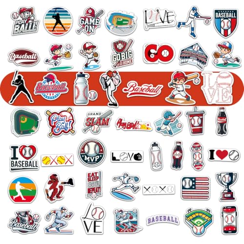 Baseball Party Favors, 2 Pack Baseball Water Bottles with 200 PCS Stickers | 20oz Sports Squeeze Bottle & Baseball Stickers, BPA-Free Reusable Water Bottles Bulk for Boys, Gifts For Team - style: 1# 2 Pack-Baseball