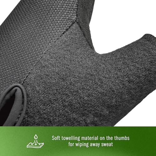 adidas Essential Training & Weightlifting Gloves, Fingerless Workout Gloves - color: Green, size: Small