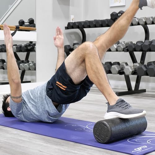 OPTP Black AXIS Firm Density 18" x 6" Foam Roller (AXR186) - color: Black - 18" X 6" Round