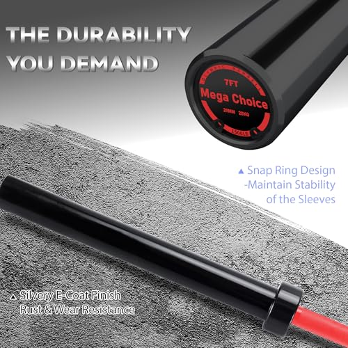Barbell for Home Gym, 500LB to 1500LB Capacity with Copper Sleeves, for Weightlifting & Powerlifting (Multiple Sizes: 4FT Short b-Ar, 47" EZ Curl b-Ar, 7FT Power b-Ar)