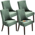 Wingback Chair Cover Waterproof,Stretch Jacquard Slipcover(Sage,4PCS) | Instant room refresh with easy cleanup, dependable mess protection, and a neat tailored look for family spaces. - color: Sage Green