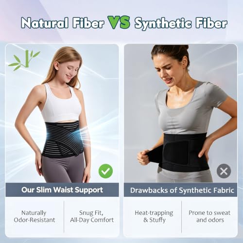 Paskyee Postpartum Belly Band, C-Section & Post Surgery Support Wrap(Black, S/M) - color: Black, size: S/M