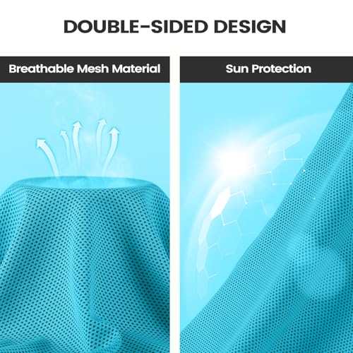 Clothirily Cooling Towels for Women Men, Breathable Cooling Towels for Neck and Face, Workout Towel for Hot Weather, Sweat Towel for Gym Yoga, Camping, Fitness, Running, Traveling, 4 Pack 40"x12" - color: Rose Red/Blue/Light Blue/Dark Grey