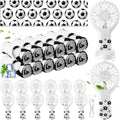 Woanger 24 Pcs Soccer Cooling Towels and Fans Sets Mini Handheld Fans Bulk 3 Speeds USB Lash Towel for Soccer Gifts for Sporting Team Games Party Favor - style: Soccer