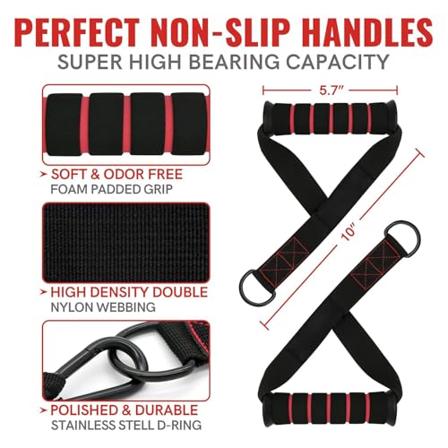 Aihoye Resistance Bands for Working Out, Exercise Bands with Handles, Stretch Bands for Exercise, Workout Bands with Door Anchors for Physical Therapy & Strength Training - color: 10-150LB Set (12Pcs) Black Gradient
