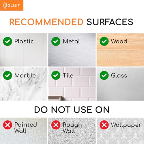 GLUIT Adhesive Wall Hooks for Hanging Heavy Duty 22 lbs Hooks for Walls No Drill, Towel Sticky Clear Hook, Waterproof, Home, Bathroom, Kitchen, Office, and Outdoor 12 Pack - size: Medium, 12 pcs