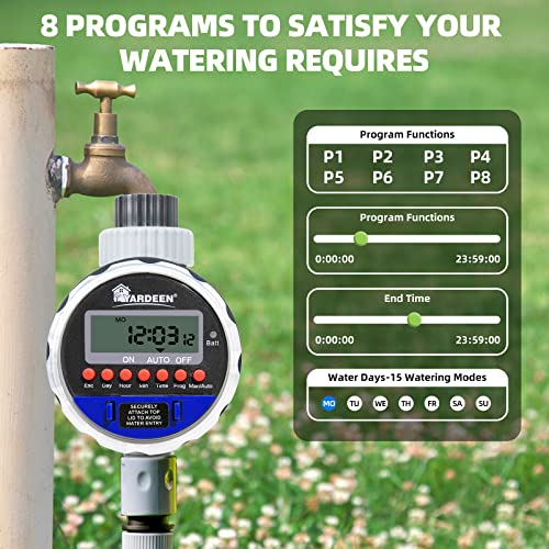Electronic Water Timer Garden Irrigation Controller Digital Intelligence Watering System LCD Waterproof, No Water Pressure Required - style: 1 Outlet Electronic Timer