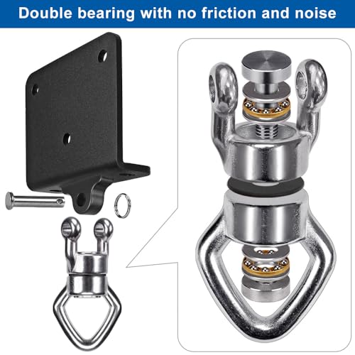 SELEWARE Heavy Duty Punching Bag Hanger and Beam Clamp for Boxing, Muay Thai, MMA - color: E. Beam Mount Punching Bag Hanger with Bearings