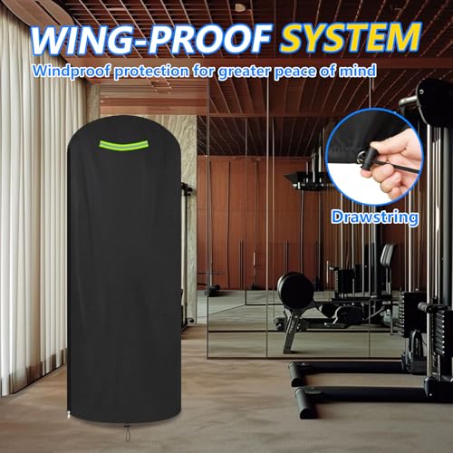 Boxing Bag Cover，80inch Protective Cover for Indoor and Outdoor Freestanding Punching Bag/Stand Kickboxing Bags,600D Heavy Duty Waterproof/UV/, All-Weather, Black,30 * 80in