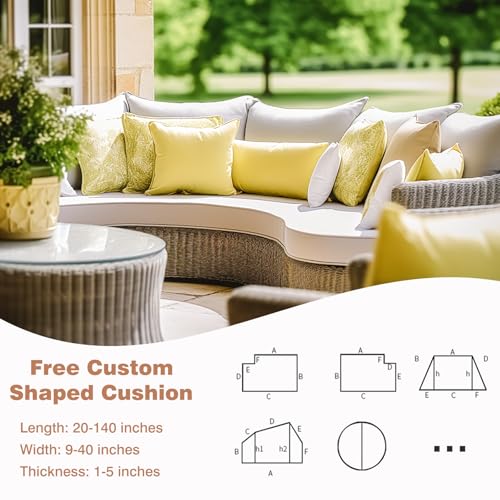 Custom Bench Cushions for Indoor Furniture, Personalized Size Non-Slip Bench Pads,75D Thickened Foam Furniture Seat Cushion for Indoor Bay Window,Sofa Renovation,Outdoor Garden Patio Cushion