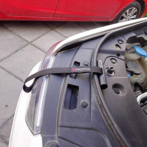 Quick Hood Loops Trunk Anchor Kayak Tie Downs Straps Bow Stern Canoe Transport Secure Lashing Point 2 Pairs - color: Black 2 Pairs