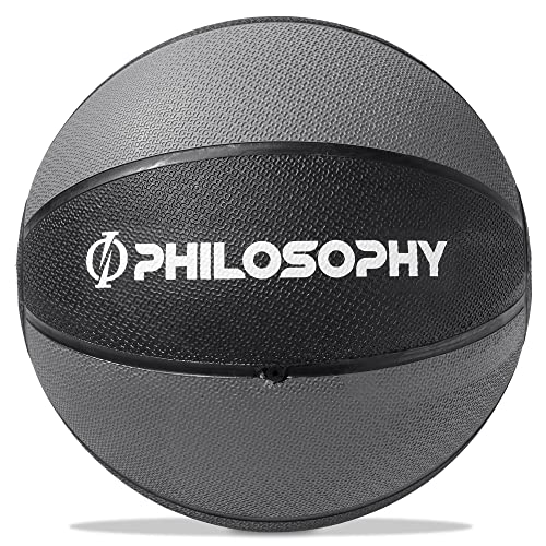 Philosophy Gym Medicine Ball - Weighted Fitness Non-Slip Ball - style: 10 LB