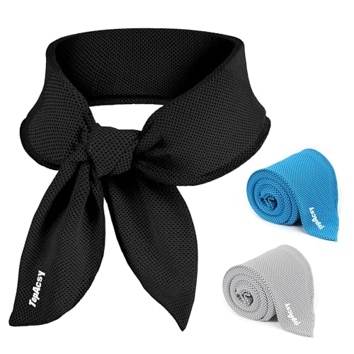 New Upgraded Cooling Neck Wraps, Neck Coolers for Hot Weather, Leak-Proof Solid Cooling Gel, 360° Full-Wrap, Cool Relief - Head, Neck, Wrists... - color: Black