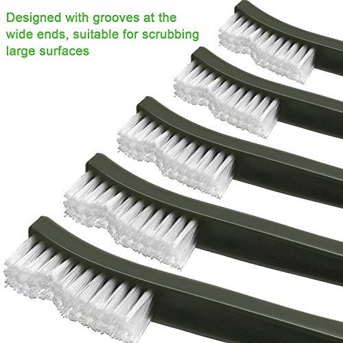 Boao 20 Packs Double-Ended Gun Cleaning Brushes 7 Inch Nylon All Purpose Cleaning Brush with Plastic Handle (White) - color: White
