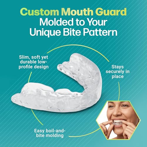 Dental Guard – Custom-Fit Mouth Guard for Grinding Teeth at Night – Slim Night Mouth Guards for Sleeping with Jaw Comfort – Easy & Secure Fit for Nighttime Enamel Protection (Clear, 1 Count)