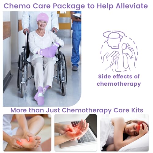 SuzziPad Chemo Gloves and Socks for Neuropathy, Cold Caps for Chemotherapy, Ideal for The Discomfort of Head, Hand, Feet, L - size: L