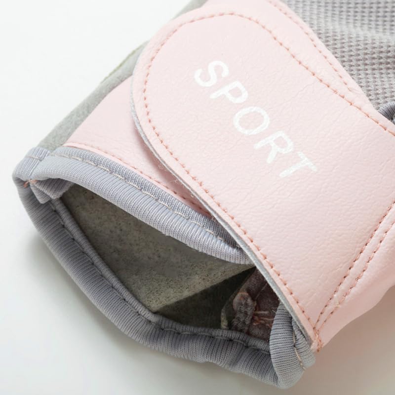FGSS Workout Gloves for Men Women Exercise Gloves for Weight Lifting Fitness Cycling Gym Training with Grip Cushion Pads - color: Pink-M