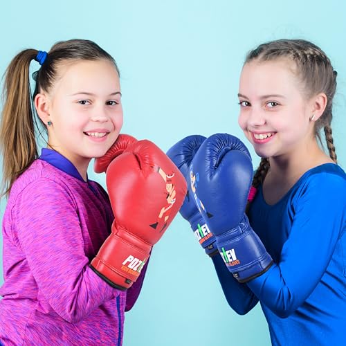 Youth Boxing Gloves for Kids Ideal for Boxing, Kickboxing, Muay Thai, UFC, MMA - Beginner Junior Heavy Punching Bag Gloves for Children Sparring Training Martial Arts Mitts - color: Red, size: 4oz