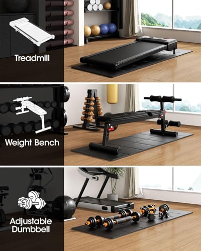 Stepwaver Walking Pad Mat for Carpet Floor, 68"x24", Treamill Mat for Hardwood Floors, High Density, 0.2" Thickness, Folable, Floor Protection for Bike, Elliptical, Treadmill