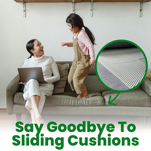 ECOHomes Couch Cushion Grip Pad, Couch Cushion Non Slip Pads Keep Sofa Cushions from Sliding - Anti Slip Sofa & Patio Grips Mattress Gripper Stopper Stop Slide & Sliding, Futon Standard, 24" by 60" - size: Futon Standard (24" By 60")