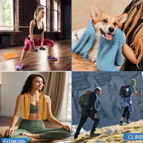 8 Pack Cooling Towels for Neck and Face, Hot Weather Neck Wrap Coolers (Y-8PACK) - color: Y-8pack