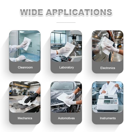 Jumbo Roll Industrial Cleaning Wipes, Lint-Free and Super Absorbent Heavy Duty Cloths, White (1 Roll of 500 Sheets, 12"x 8" Each Sheet) - color: White