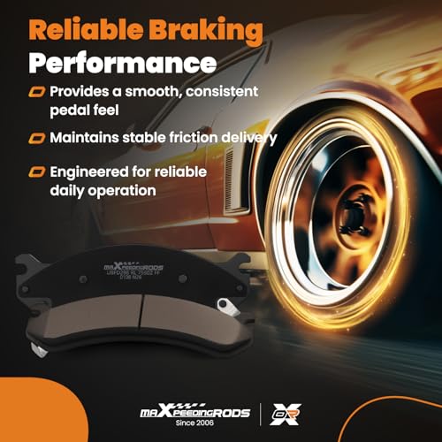 maXpeedingrods P785, P784 Front Rear Premium Ceramic Brake Pads for Chevrolet Avalanche 2500 2002-2006, Suburban 2500 2000-2013, for GMC Sierra 2500 & Silverado 2500 1999-2010, 3500 2004-2010 - size: P785&P784