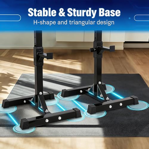 ZENY Adjustable Squat Rack Stand Barbell Rack, Bench Press Rack | for Weight Lifting Strength Training Home Gym Strength Equipment, Max Load 550LB