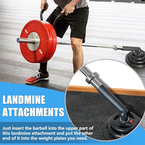 BLUSLM T Bar Row Platform Landmine Attachments for Squate Rack or Wall Mount Fits 2-inch Barbell, Landmine Base Gym Equipment, Power Cage Landmine for Almost of Power Rack - color: Style 1