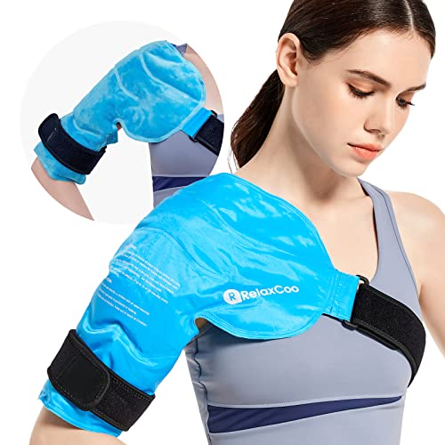 RelaxCoo Shoulder Ice Pack Rotator Cuff Cold Therapy, Reusable Gel Ice Wrap for Shoulder Injuries & Pain Relief, Bursitis, Tendonitis, Swelling, Recovery for Man and Women - style: SHOULDER 1 PACK