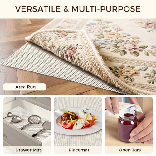 BAGAIL BASICS 2 x 8 FT Rug Pad Gripper for Hardwood Floors, Non Slip Rug Pads for Area Rugs, Extra Thick Under Rug Padding, Protect Your Rugs & Floors - size: 2' x 8' (Rectangular)