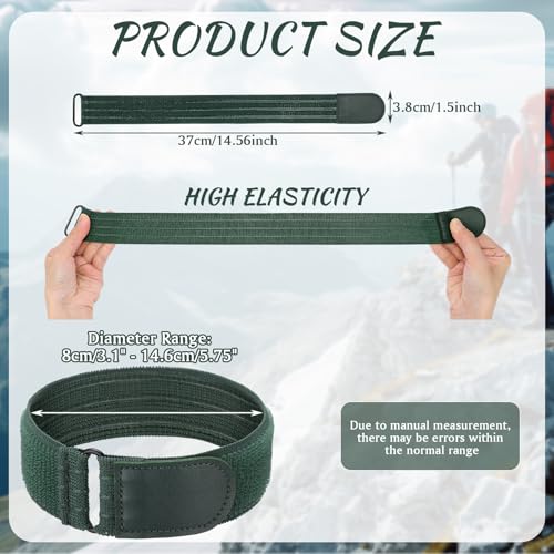 Elastic Ankle Straps Cycling Pant Leg Straps Adjustable Safety Band Boot Blousers for Climbing Fishing Outdoor Sport - color: Army Green