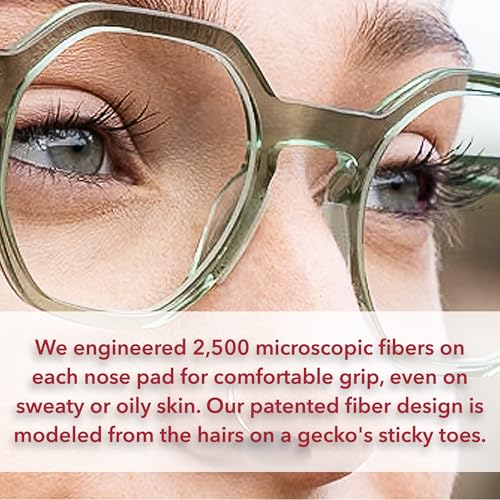 Setex Gecko Grip 1.8mm Thick Anti Slip Eyeglass Nose Pads, (Bulk Pack 15 Black Pair) USA Made, 2500 Innovative Microstructured Fibers per Nose Pad, 1.8mm x 7mm x 16mm - size: Bulk Pack 15 Black Pair