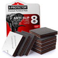 Non Slip Furniture Pads 8 pcs 1 1/2" X-Protector - Premium Furniture Grippers! Self-Adhesive Rubber Feet Furniture Feet - Ideal Non Skid Furniture Pad Floor Protectors - Keep Furniture in Place! - size: 8 Square 1.5"