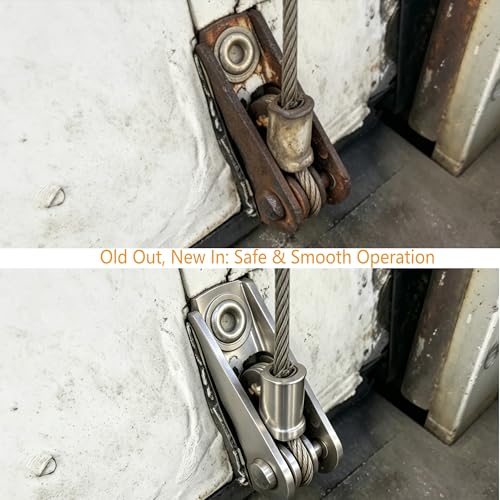 2 Pack Truck Door Cable Bracket Anchor, Galvanized Door Check Strap Cable Mount Replacement Kit for Pickup Truck Door Limiter Repair, Heavy Duty Metal