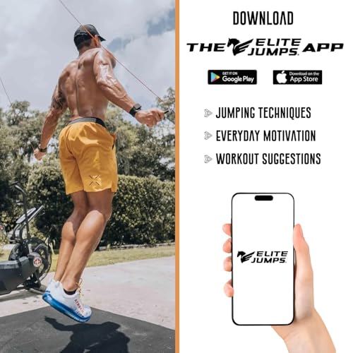 Elite Jumps Jump Rope Mat, Non-Slip Fitness Mat | Large-format mat for home workouts. Non-slip base. Suitable for all floor surfaces. - size: Standard