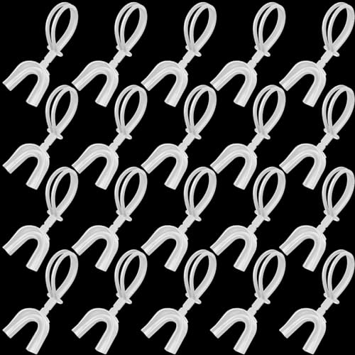 Dunzy 20 Pcs Football Mouth Guards with Strap Bulk Sports Mouthguard Bulk Football Mouthpiece Mouth Protector for Wrestling Boxing Lacrosse Hockey Taekwondo - color: White, size: Adult
