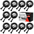 10 Pack Jump Ropes for Kids, PVC Skipping Rope with Plastic Handles, Adjustable Jumping Ropes for Fitness Exercise, Lightweight Speed Rope for Women Men Training Racing, Black