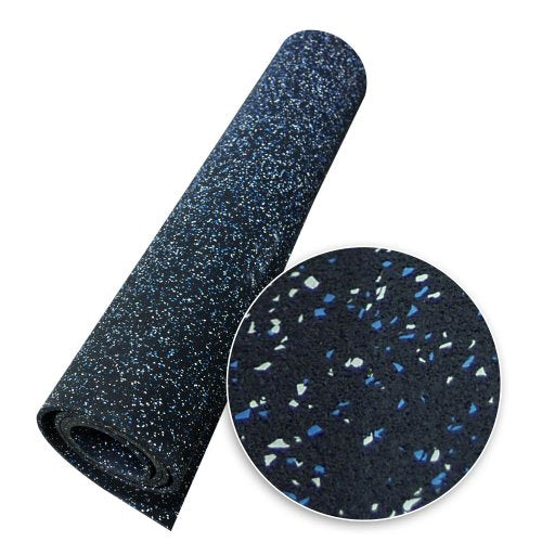 Rubber-Cal Elephant Bark Rubber Flooring - 3/16" Thick - color: Blue Steel, size: 60"L x 48"W x 0.2"Th