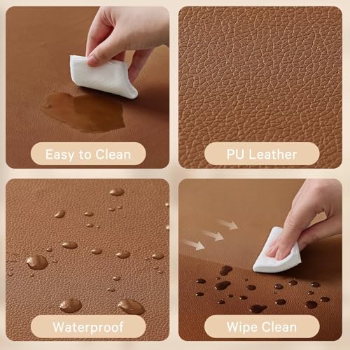 Waterproof Baby Play Mat for Floor Memory Foam 50 * 50 Cushion Playpen Playmat Tummy Time Crawling Mat Nursery Rug Thick Pad Create Soft & Safe Area for Infants,Toddler,Kids,Chestnut - color: Chestnut, size: 50*50