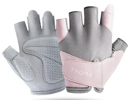 Mealah Workout Exercise Gloves for Women - Breathable Lightweight Fingerless Gym Gloves for Weightlifting Cycling Training