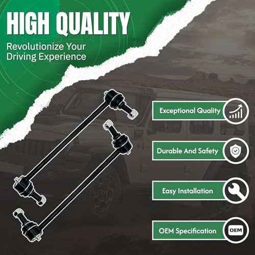 2PCS Front Stabilizer Sway Bar End Links Compatible With Fit for Chevy 2005 2006 2007 2008 2009 Equinox, for Pontiac 2006-2009 Torrent, for Saturn 2002 2003 2004-2007 Vue #OE K80460 K80461 - size: K80460 K80461