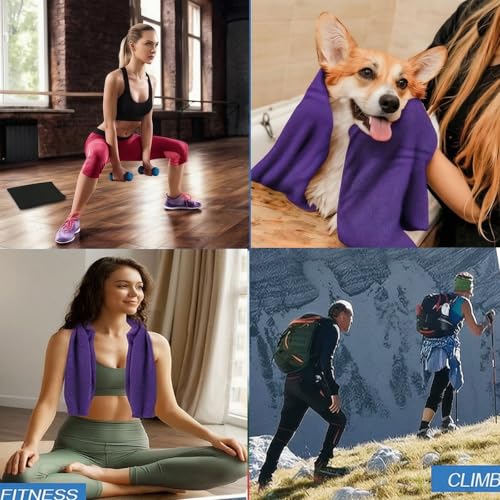 4 Pack Cooling Towels Cloth for Neck and Face, Ice Cool Towel Cold Rags for Sports Gym Fitness Yoga Running Tennis Baseball Hiking Camping(Y-4PACK-02) - color: Y-4pack-02