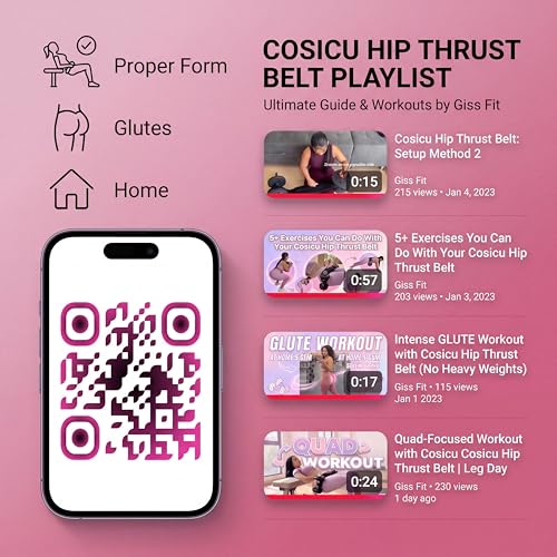 Hip Thrust Belt – 13mm Slip-Resistant Padding Dual Strap Booty Belt for Dumbbells and Kettlebells – Adjustable Weightlifting Pad for Glutes & Squats, Home Gym up to 400 LBS