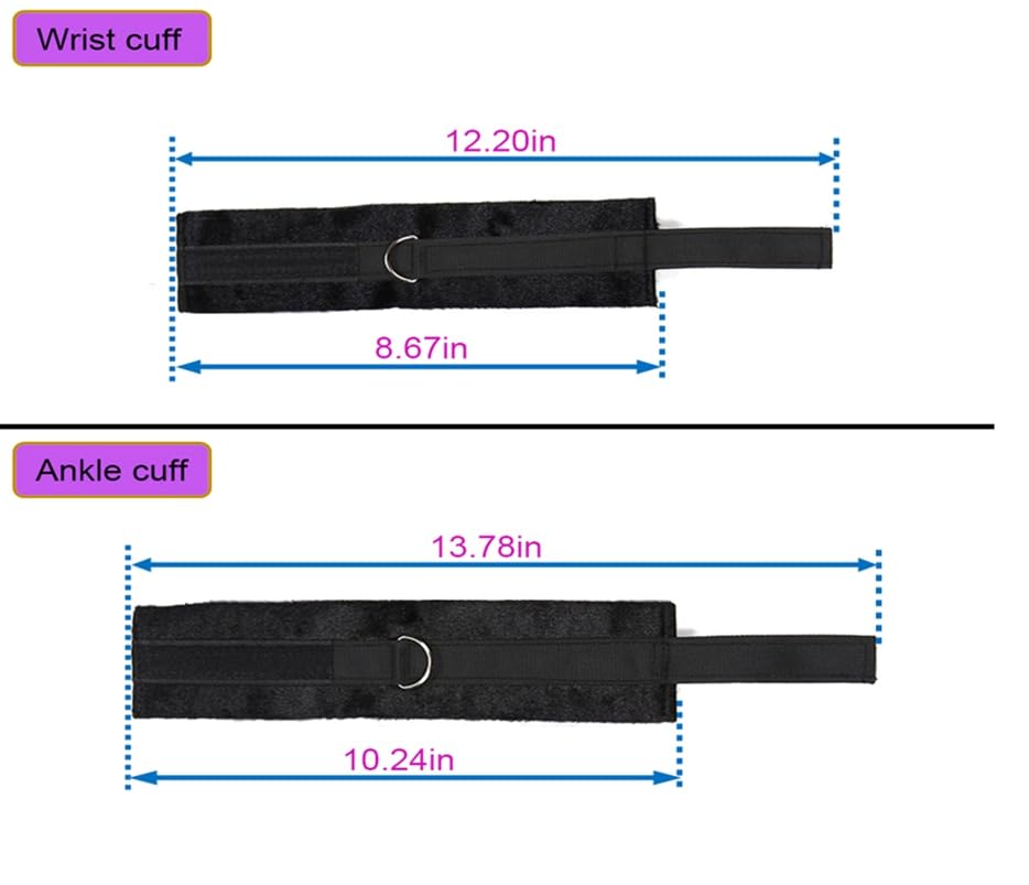 BDSM Bondaged Restraints Kit for Couples Under King Bed Bondage Resistant Queen Size Bed Restraints for Ankles and Wrists Bar Women Handcuff Sex Resistance Bands Bed Couples Sexy Gift Sets Sweater