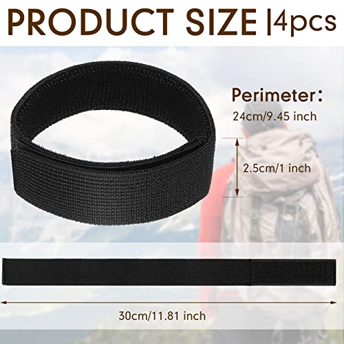 JaGely 2 Pairs Black Boot Blousers Elastic Boot Straps Bands Blousing Straps Ankle Hook and Loop for Hunting Hiking Cycling - size: 2.5 cm *30 cm