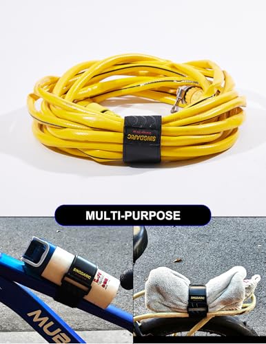 Elastic Cinch Straps-12"x2"(6 pack) with Anti-Slip strips,Heavy Duty Multipurpose Hook and Loop Storage Straps with Buckle,Hoses,Cables, Ropes,Truck,Bike or Pant Garters - size: 2"x12"- 6Pack