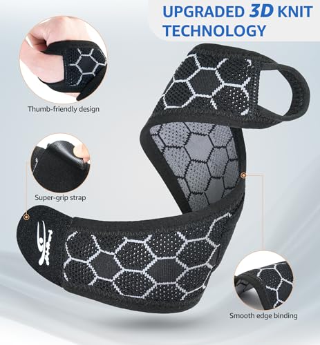 HiRui Upgraded 3D Knit Breathable Wrist Brace Wrist Wrap, Extended Length Adjustable Compression Strap, Elastic Support for Wrist Pain Relief, Carpal Tunnel, Sports, Gym & Daily Use (2, Black) - color: Black
