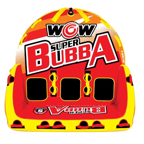 Wow Sports Bubba Towable Tubes for Boating, Boat Accessories for Tubing, Water Tube for Boats - style: 1 to 3 Person