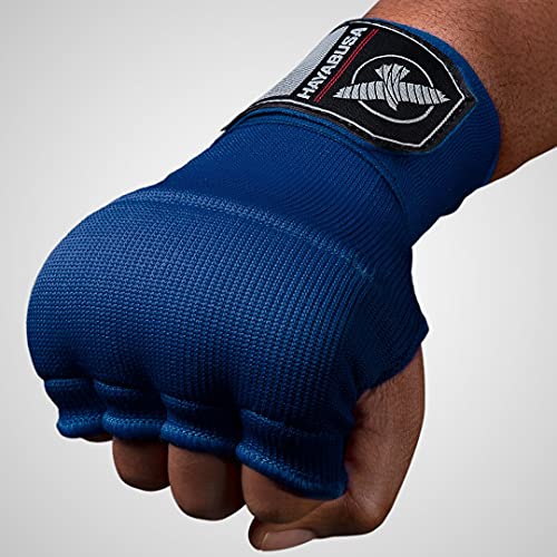 Hayabusa Quick Gel Hand Wrap Boxing Gloves | Slip-On Design, Padded Knuckle Protection, Hook and Loop Closure, Muay Thai Kickboxing, Men and Women, Sparring - color: Blue, size: X-Large